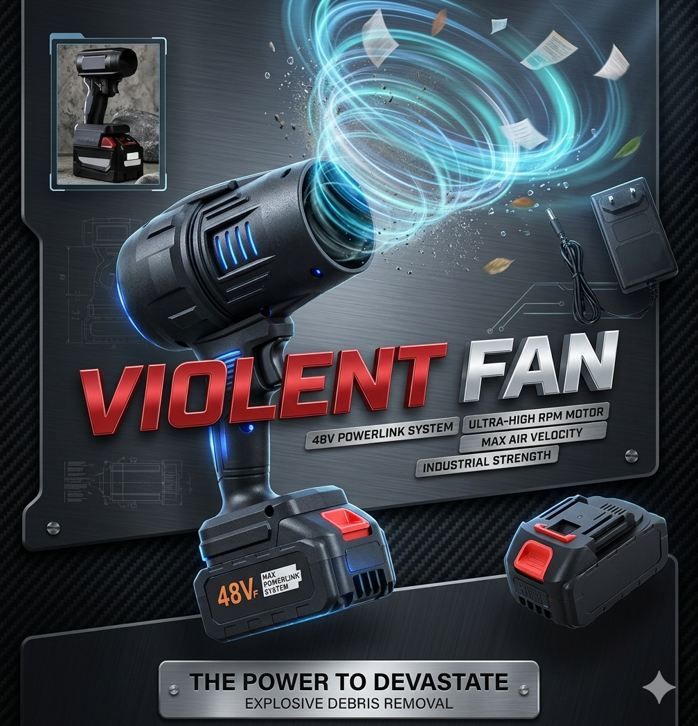 Violent Fan MP-993 | High-Speed Turbo Air Blower | Rechargeable Portable Dust Cleaning Fan