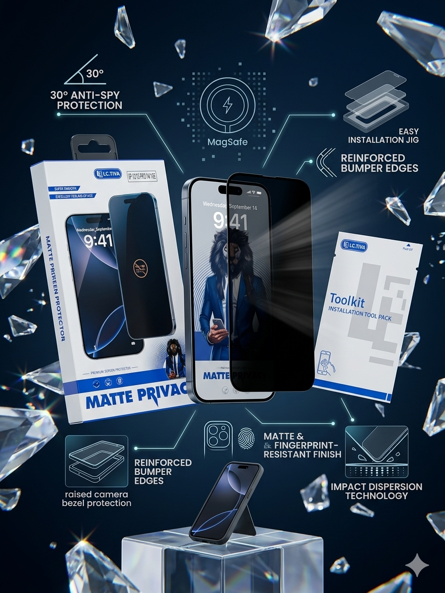 Matte Privacy Tempered Glass | Anti-Spy Anti-Glare Full Screen Protector