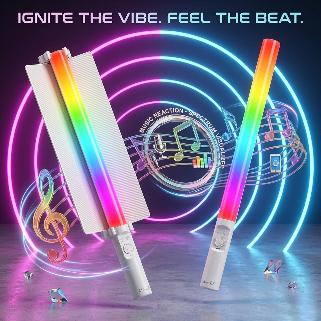 MJ-25 RGB Handheld Stick Lamp | Portable LED Video Light Wand for Photography & Reels