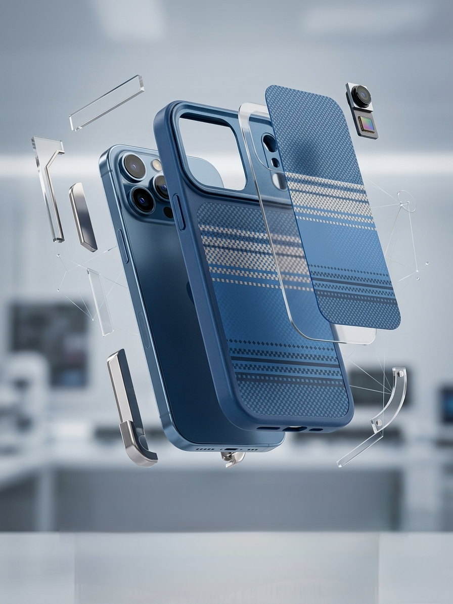 Premium Fabric Texture Case | Shockproof Designer Back Cover (15/17/17Pro/17ProMax)