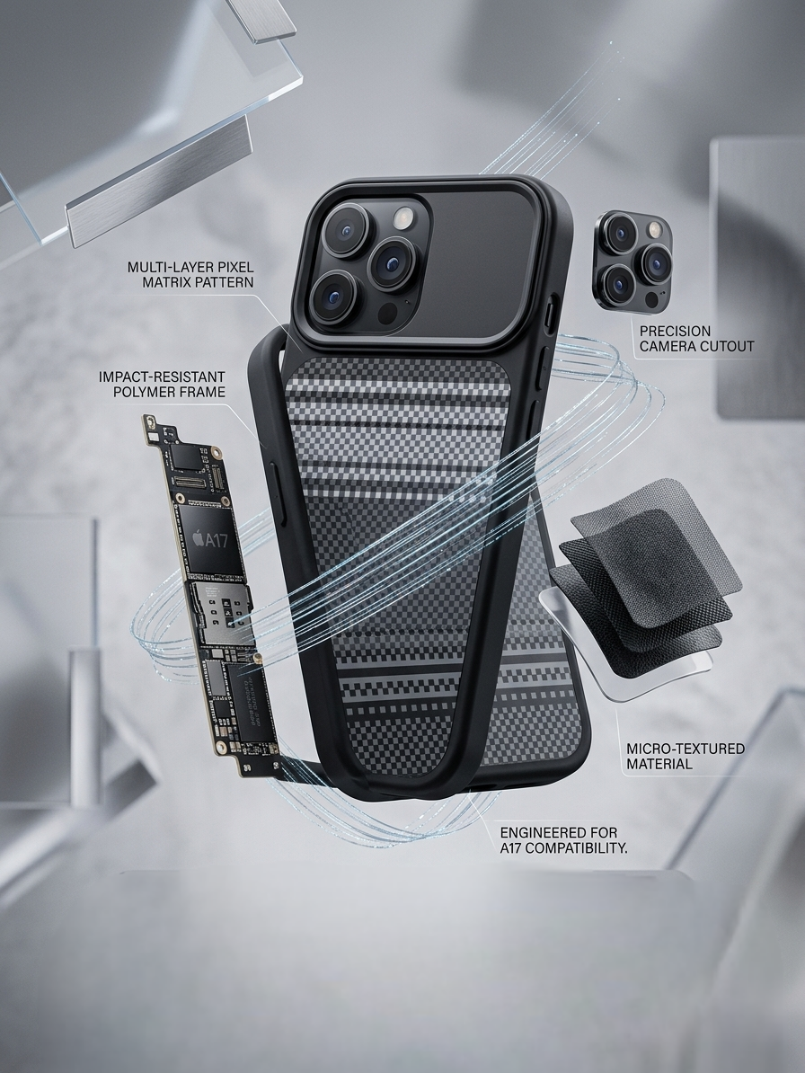 Premium Fabric Texture Case | Shockproof Designer Back Cover (15/17/17Pro/17ProMax)