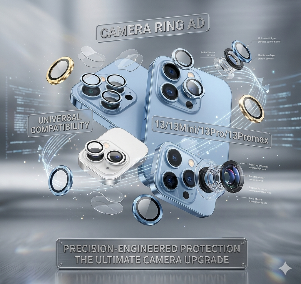 Premium 13 Series Camera Lens Protection Ring | Scratch-Resistant Metal Camera Ring