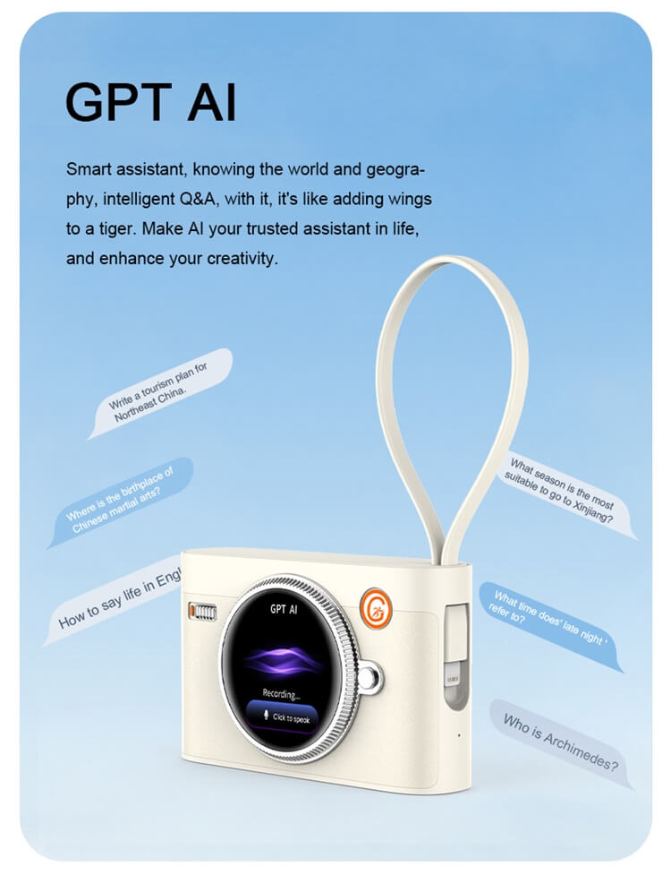 GS Wear Smart Treasure M3 | 3-in-1 Smart Wearable | Power Bank & Speaker Device