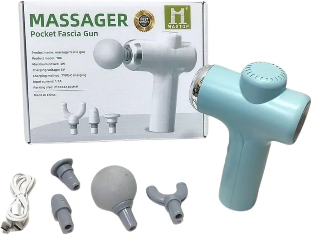 Messenger Pocket Fascia Gun | Mini Portable Muscle Massage Gun for Deep Tissue Recove
