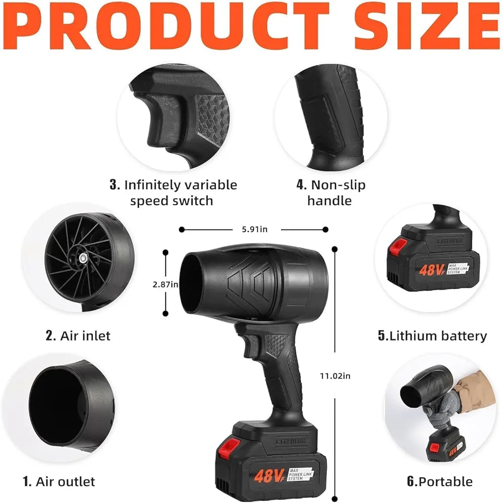 Violent Fan MP-993 | High-Speed Turbo Air Blower | Rechargeable Portable Dust Cleaning Fan
