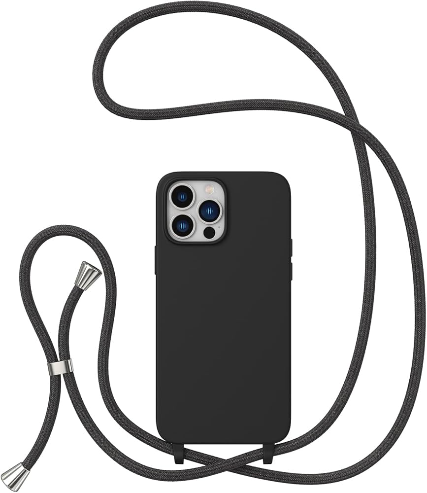 Iphone 13/14/15/16 Series Crossbody Strap and Soft Silicone Case