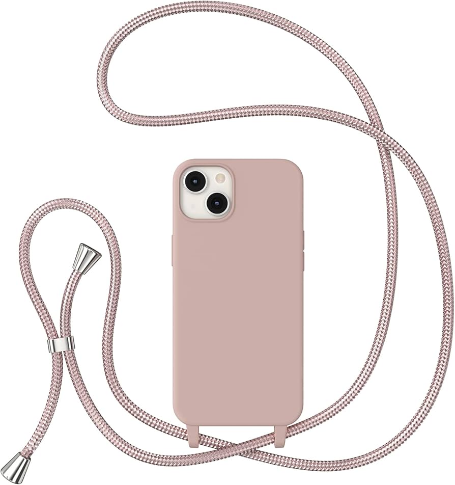 Iphone 13/14/15/16 Series Crossbody Strap and Soft Silicone Case