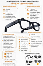 AIMB-G2 AI Smart Glasses with Camera & Bluetooth | Voice Assistant, Music & Call Support