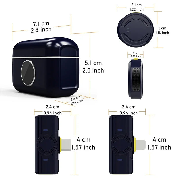 Q81 Wireless Lavalier Microphone | Noise Reduction, Plug & Play Mini Mic for Mobile Recording