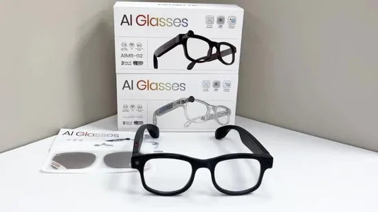 AIMB-G2 AI Smart Glasses with Camera & Bluetooth | Voice Assistant, Music & Call Support