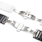 Ceramic Watch Band | Premium Glossy Link Strap with Stainless Steel Clasp ( 42/44/45/46/49MM )