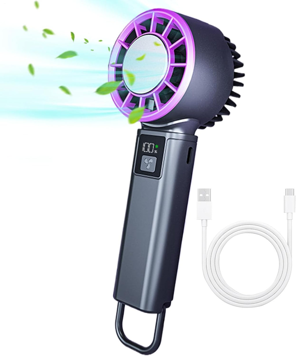 A3 Pro Handheld Cooling Fan with Ice Cooling Technology & Digital Display | Portable Turbo Fan