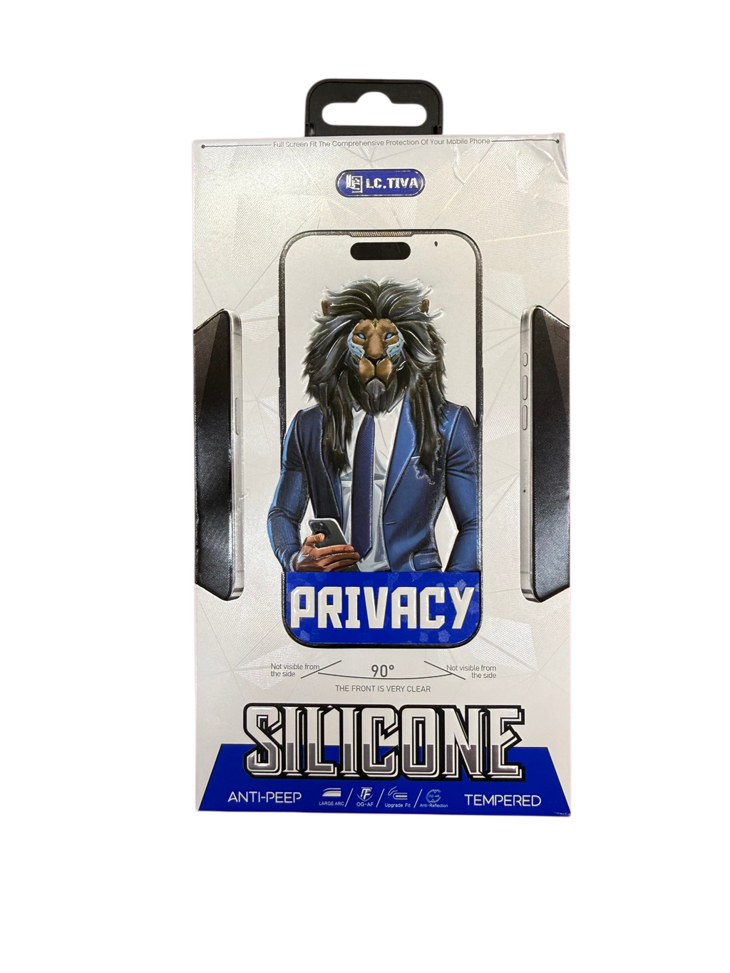 90° Privacy Tempered Glass with Silicone Edge | Full Coverage Screen Protector