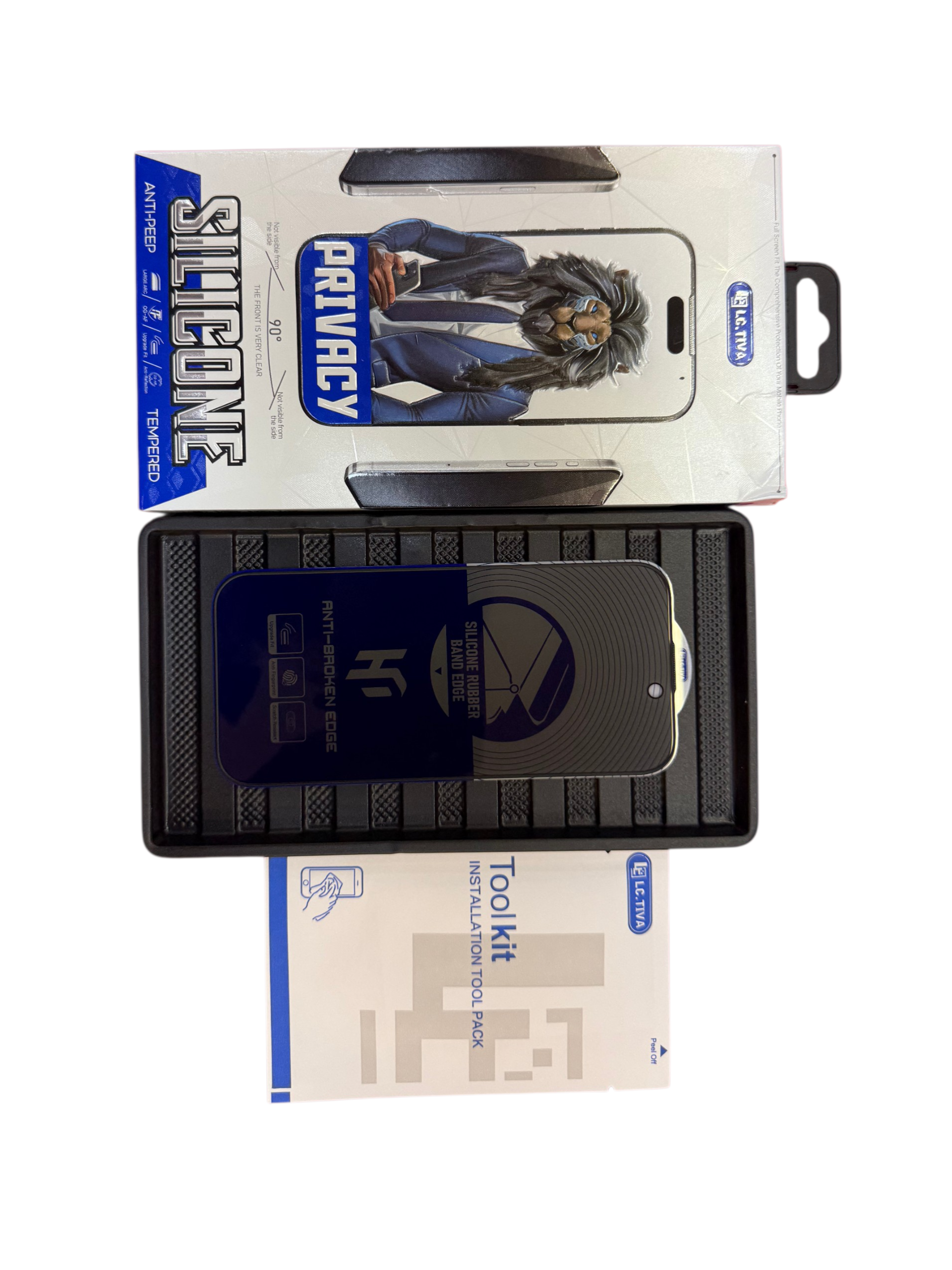 90° Privacy Tempered Glass with Silicone Edge | Full Coverage Screen Protector