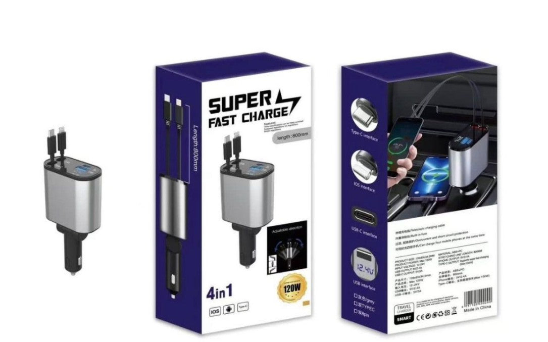Car Charger | Super Fast Charge | 120W