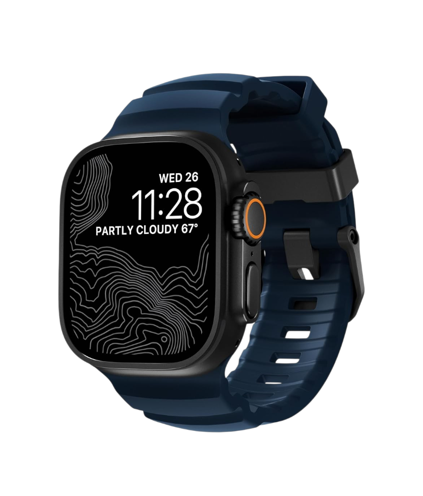 Rocky Point Silicone Watch Band | Sporty, Durable & Comfortable Strap ( Size 42/44/45/46/49MM )