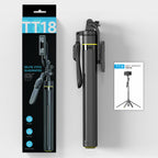 TT18 Selfie Stick Quadrapod with Bluetooth Remote | Extendable Mobile Holder for Vlogging & Photography