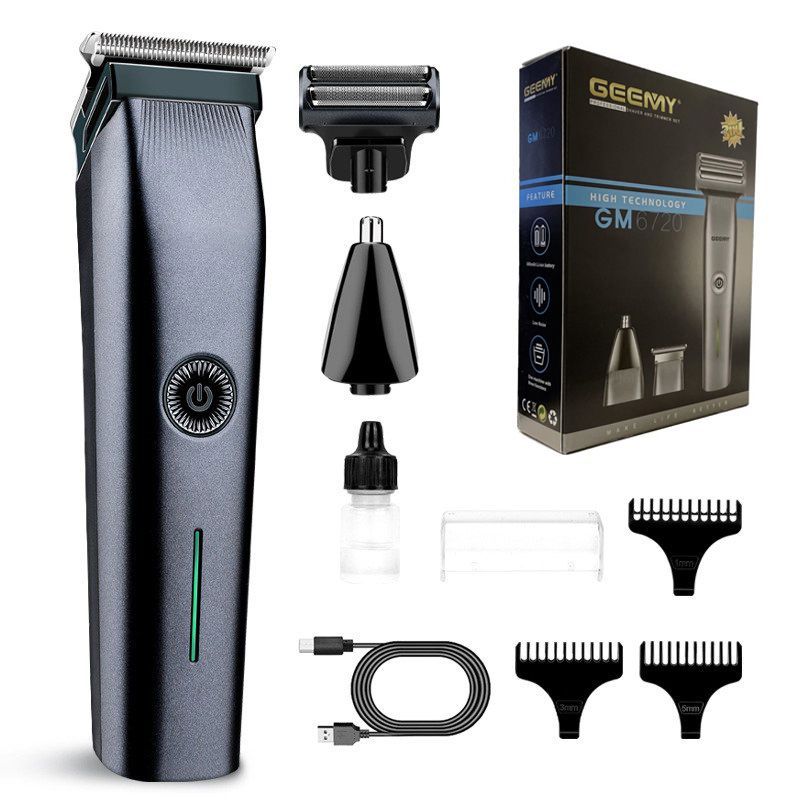 Geemy GM-6720 3-in-1 Trimmer | Professional Rechargeable Grooming Kit